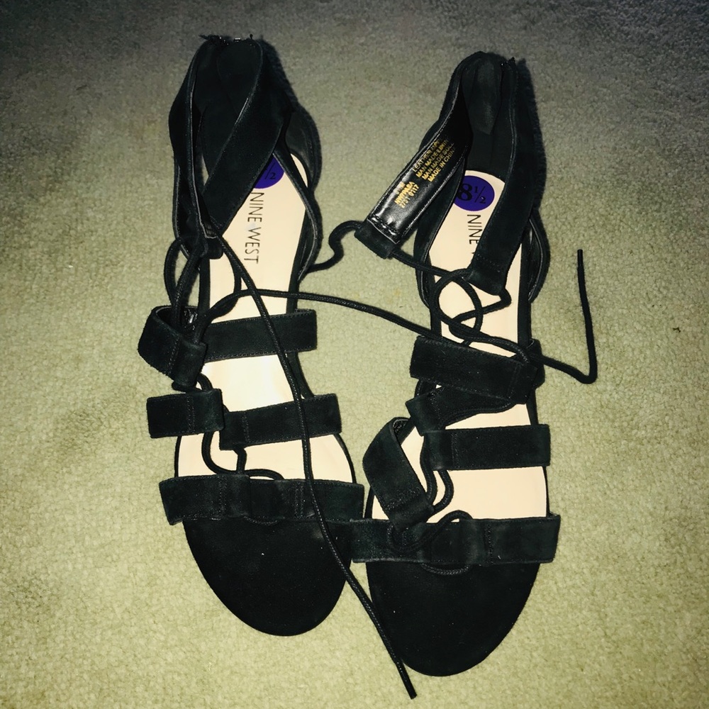 Suede sandal wedges